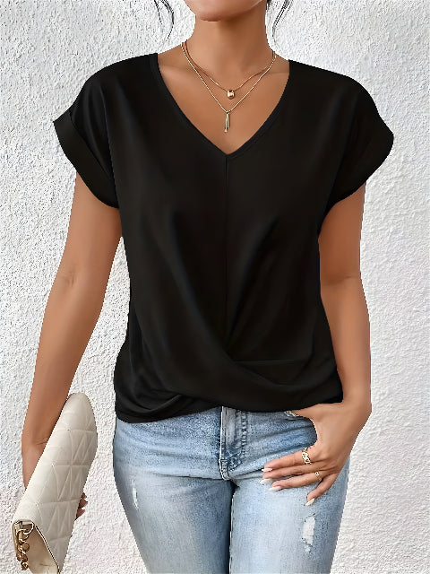 Ziva™ | Casual T-shirt with V-neck