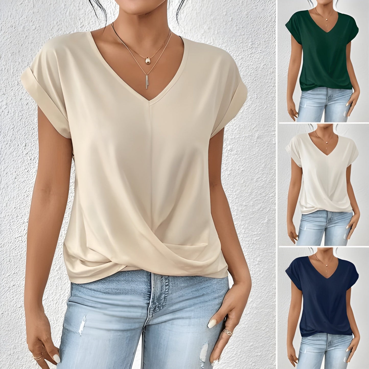 Ziva™ | Casual T-shirt with V-neck