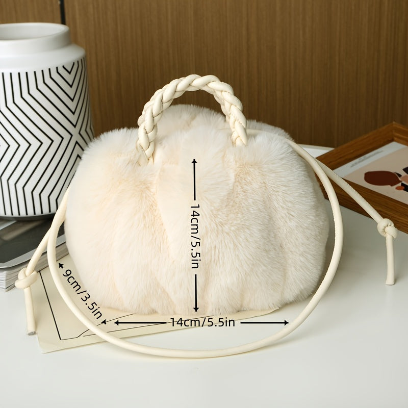 Fashionable solid color plush bag