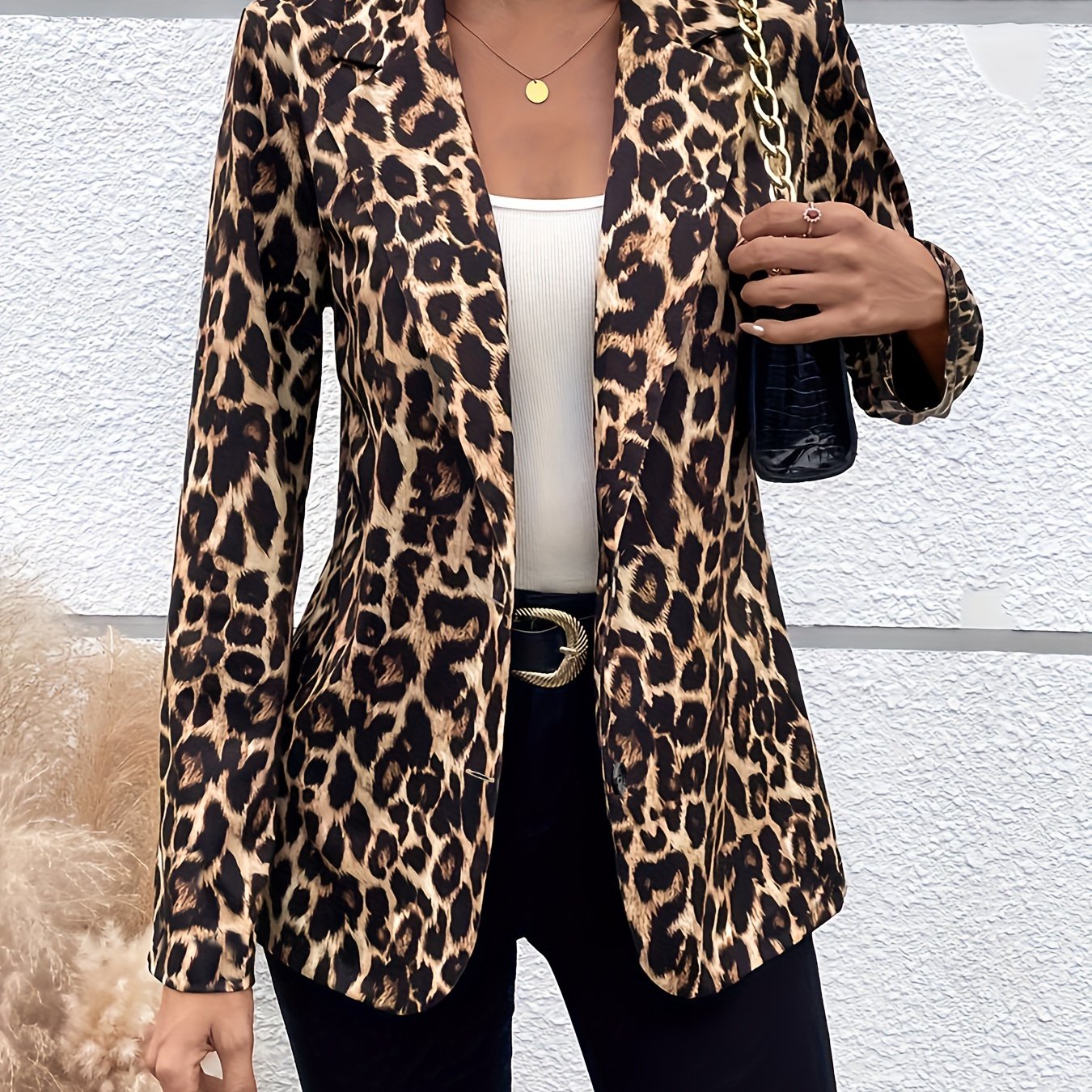 Emma™  | Luipaardprint blazer met lange mouw
